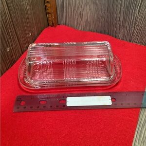 Glass butter dish